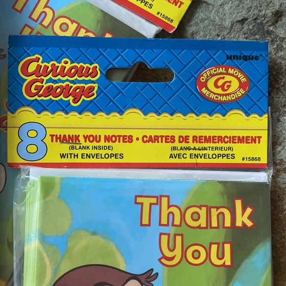 ✨3/$25✨ CURIOUS GEORGE thank you cards - Picture 7 of 11